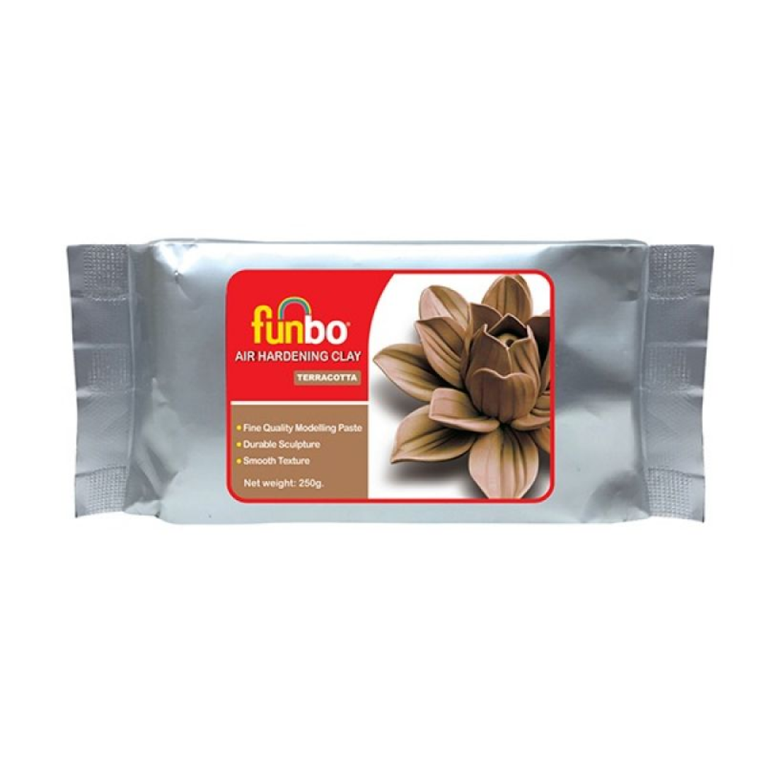 Funbo Air Hardening Clay 250 gms Terracota FO-AHC-250-TA